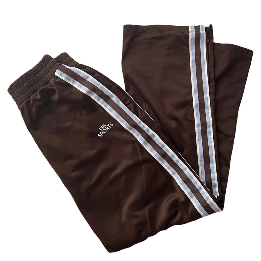 Brown Baggy Y2K Feel Track Pants
